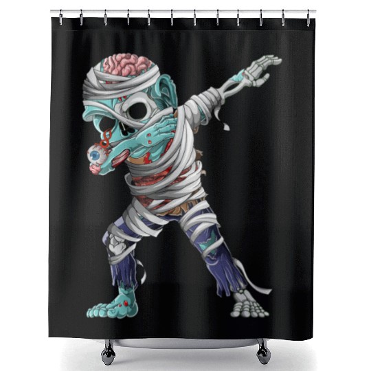 Dabbing Mummy Zombie Halloween Costume Zombie Dab Shower Curtains
