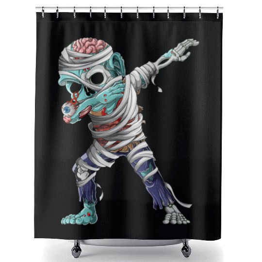 Dabbing Mummy Zombie Halloween Costume Zombie Dab Shower Curtains