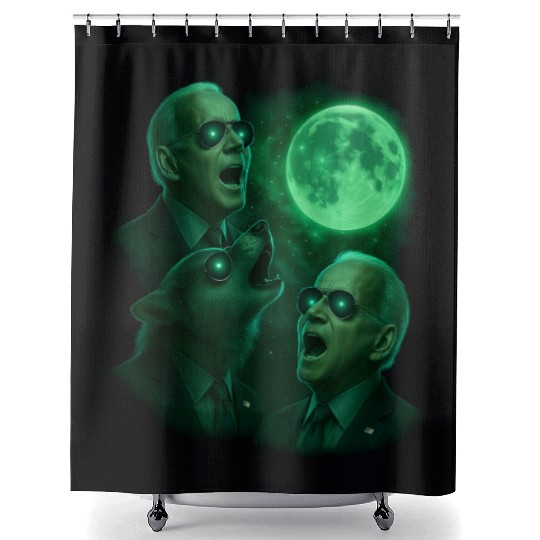 Dark Brandons Howling at the Moon Shower Curtains