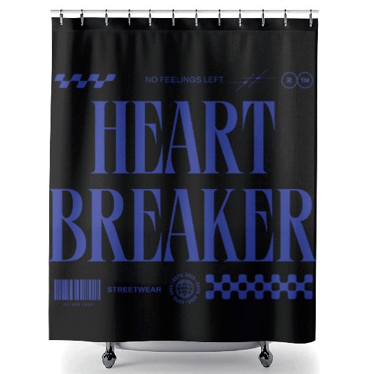 Heartbreaker – No Feelings Left Streetwear Shower Curtains