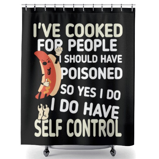 Cooking quotes humorous Shower Curtains