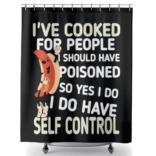 Cooking quotes humorous Shower Curtains