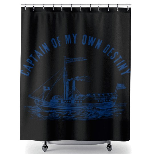 Captain of My Own Destiny Shower Curtains