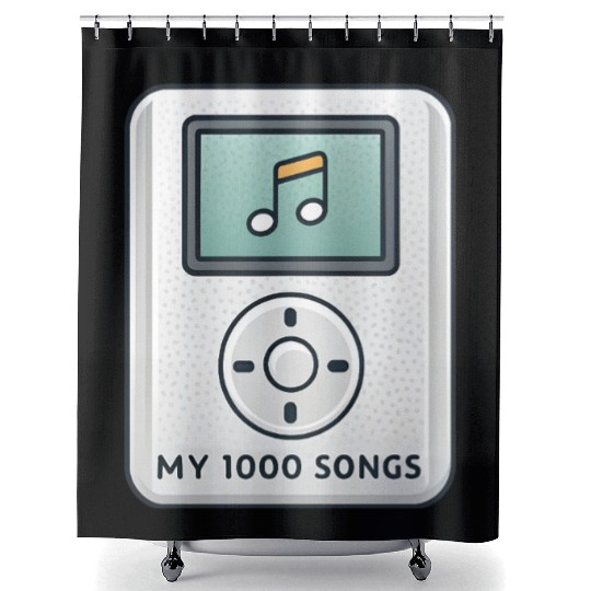 My 1000 Songs MP3 Player Retro 2000s Y2K Shower Curtains