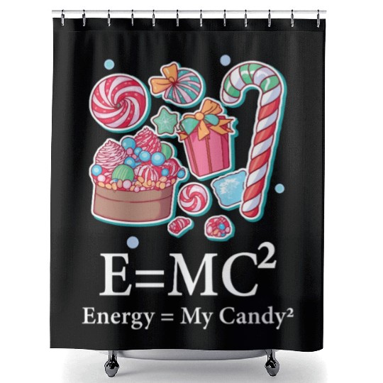 Funny Candy Lover Math Teacher Lollipops Candy Shower Curtains