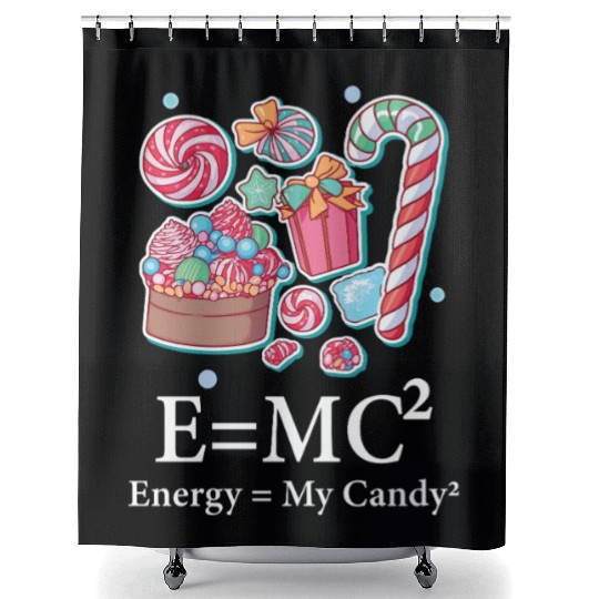 Funny Candy Lover Math Teacher Lollipops Candy Shower Curtains