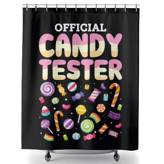 Official Candy Tester Lollipop Sweets Halloween Shower Curtains