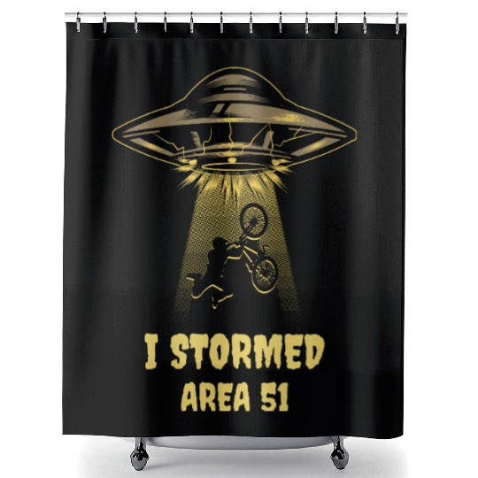 I Stormed Area 51 – Funny UFO Shower Curtains