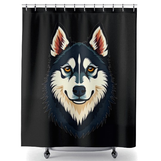 “Siberian Husky” – Bold & Beautiful Dogs Shower Curtains