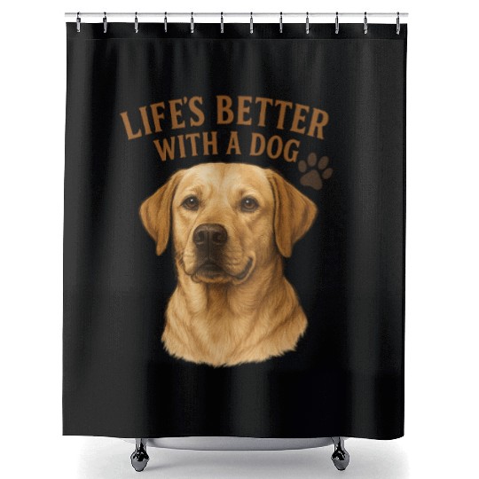 Loyal Labrador Life Shower Curtains