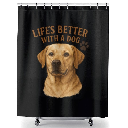 Loyal Labrador Life Shower Curtains