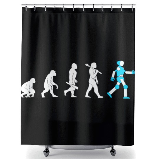 AI Artificial Intelligence Data Programmer Shower Curtains