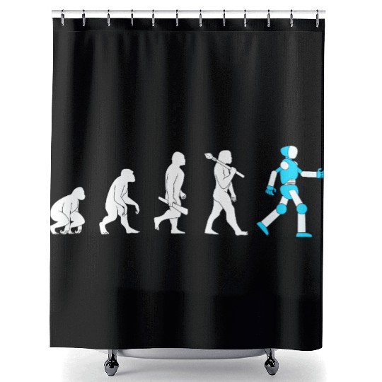 AI Artificial Intelligence Data Programmer Shower Curtains