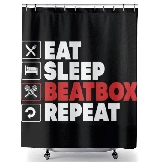 Beatbox Rap Battle Music Beatboxer Shower Curtains