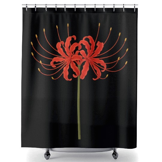 Red Spider Lily Shower Curtains – Japanese Death Flower Ar