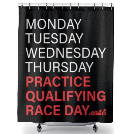 monday tuesday wednesday thursday practice qual Shower Curtains