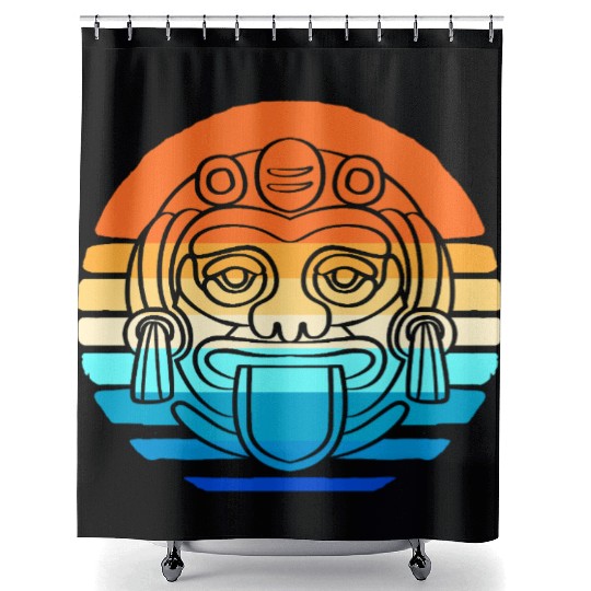 Mayan And Aztec Symbols Indigenous Tribe Shower Curtains