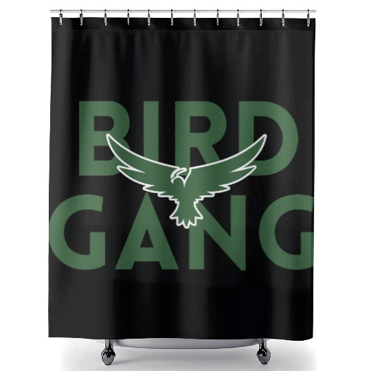 Bird Gang Bold Logo Design Shower Curtains