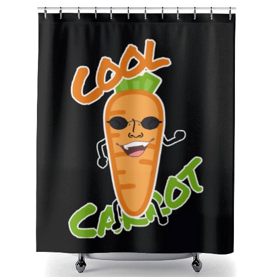 Cool carrot Shower Curtains