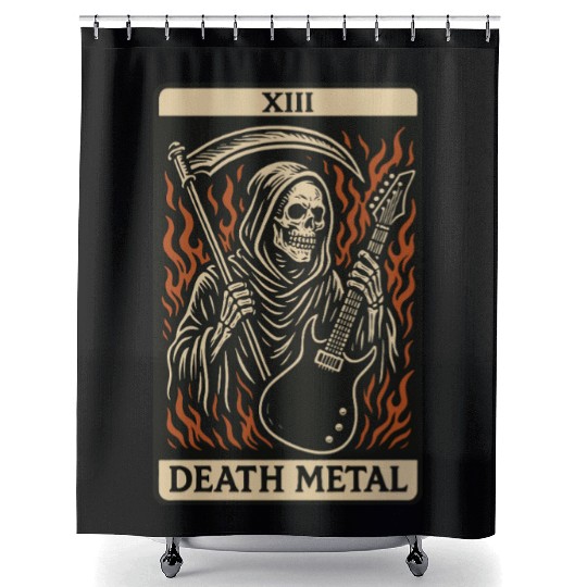Death Metal (Card XIII) Shower Curtains