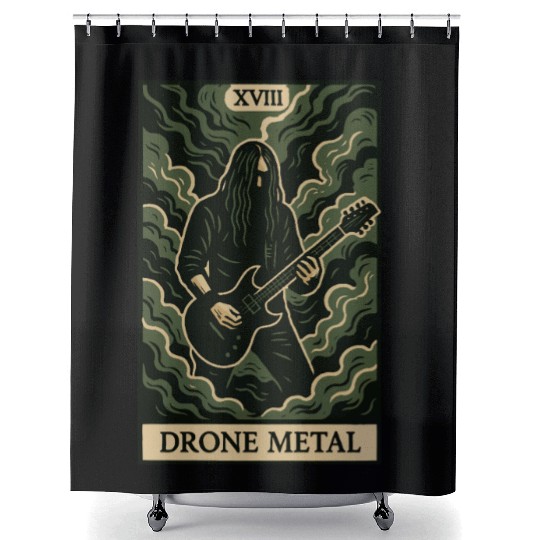 Drone Metal (Card XVIII) Shower Curtains