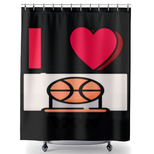 I LOVE BASKETBALL #2 Shower Curtains