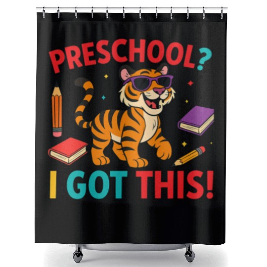 Tiger Cub Shower Curtains – Preschool I Got This School Shower Curtains