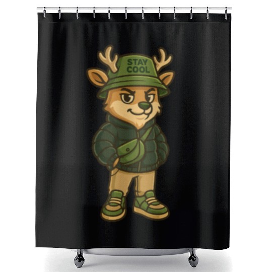 Cool Streetwear Crocodile Mascot – Urban Style Car Shower Curtains