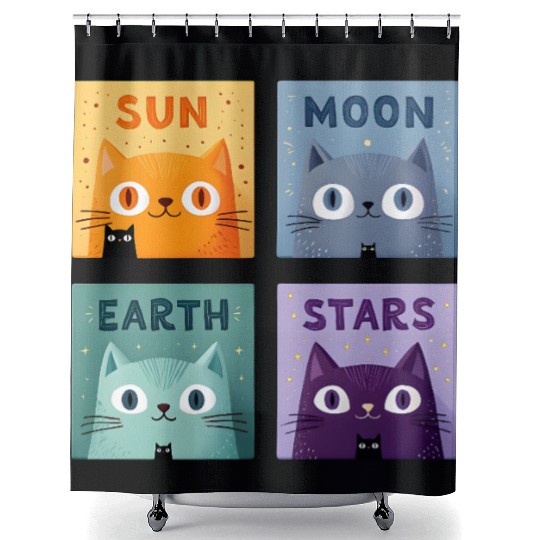 Funny Cat Shower Curtains | Retro Cat Meme Shower Curtains