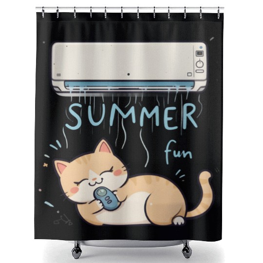 Funny Cat Shower Curtains | Retro Cat Meme Shower Curtains