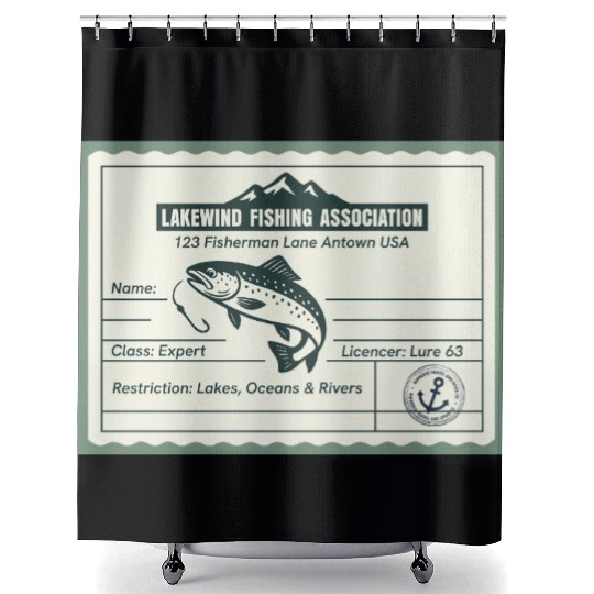 Fishing License PR Shower Curtains