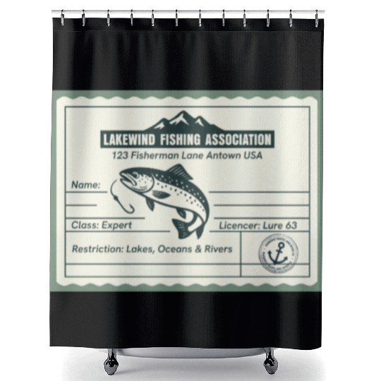 Fishing License PR Shower Curtains