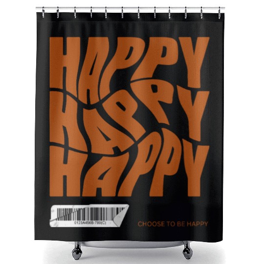 Choose Happy Shower Curtains