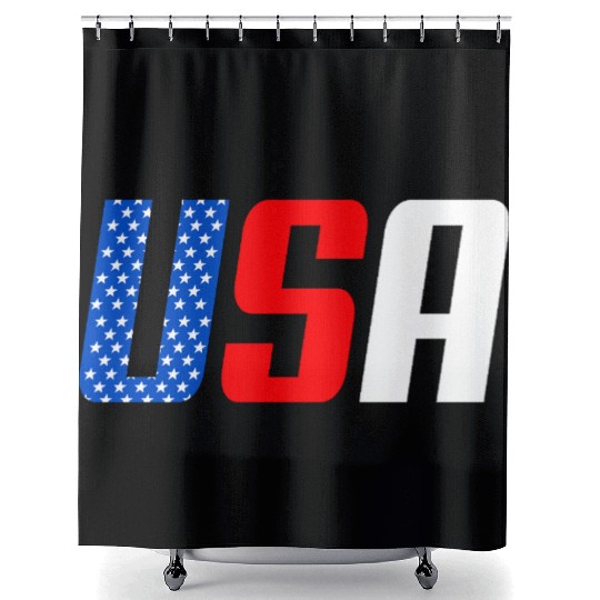 Stars and Stripes USA Flag Design Shower Curtains