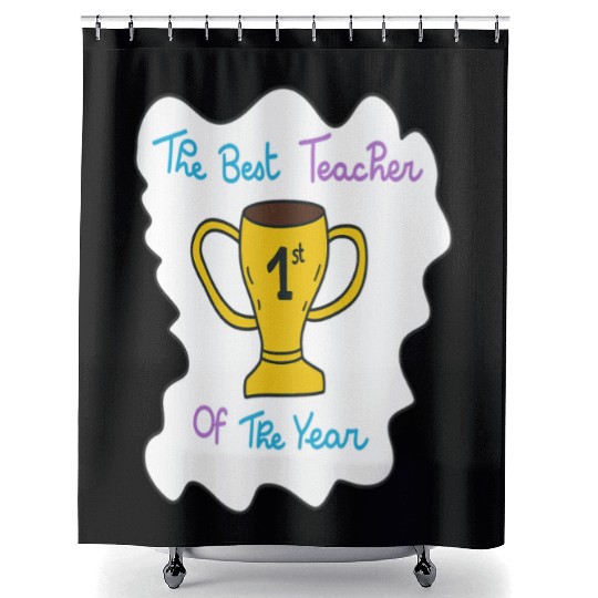 First Teacher Appreciation Trophy Design Shower Curtains