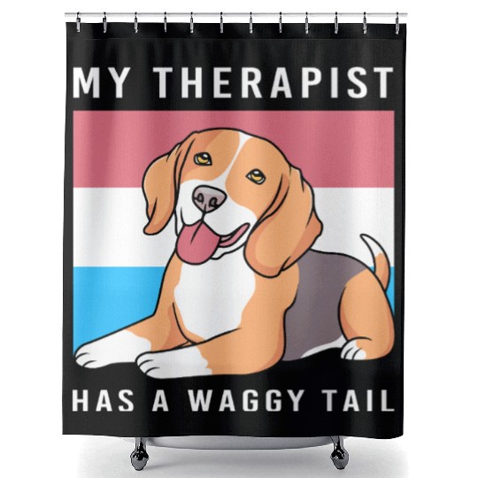 Therapy Dog Lover Psychology Therapist Shower Curtains