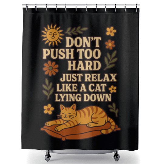 Relaxing Cat Nap Inspirational Design Shower Curtains