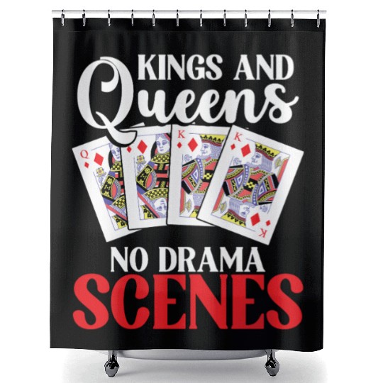 Pinochle Trick Taking Game Drama King Queen Shower Curtains