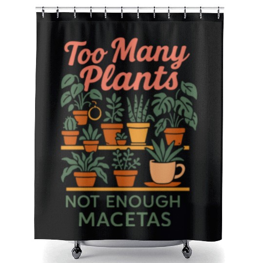 Plantita Latina Plant Mom Plantita Life Hispanic Shower Curtains
