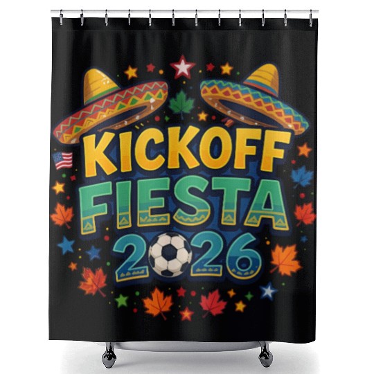 Kickoff Fiesta – North America 2026 Shower Curtains