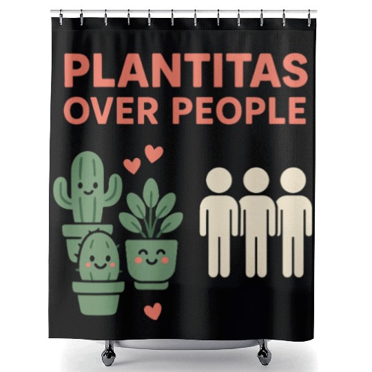 Plantita Latina Plant Mom Plantita Life Hispanic Shower Curtains