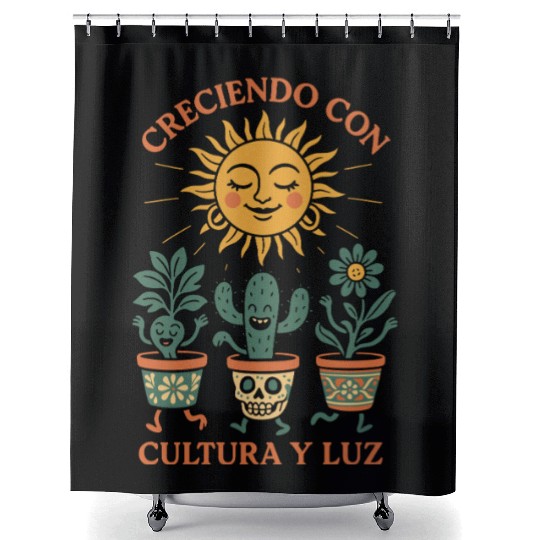 Plantita Latina Plant Mom Plantita Life Hispanic Shower Curtains