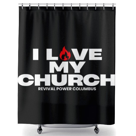 I Love my Church - Red Shower Curtains
