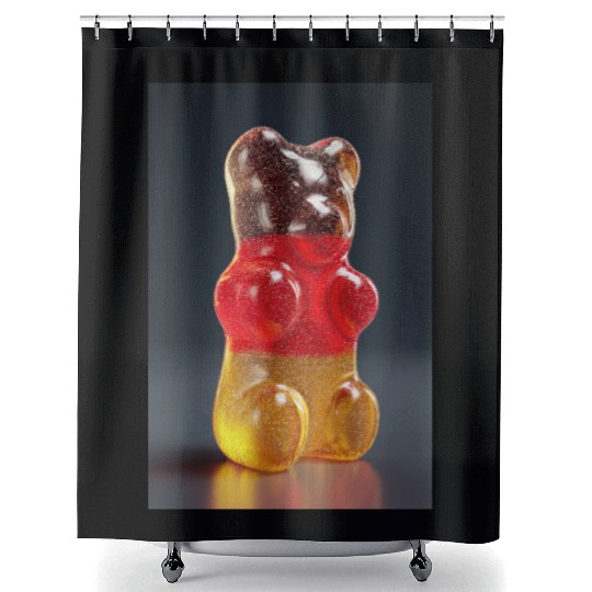 Transparent German Gummy Bear Shower Curtains