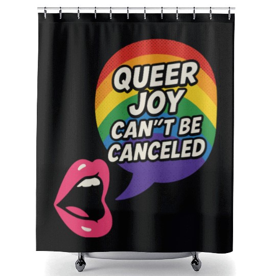 Queer Pride Queer Joy LGBTQ+ Affirmation Trans Shower Curtains