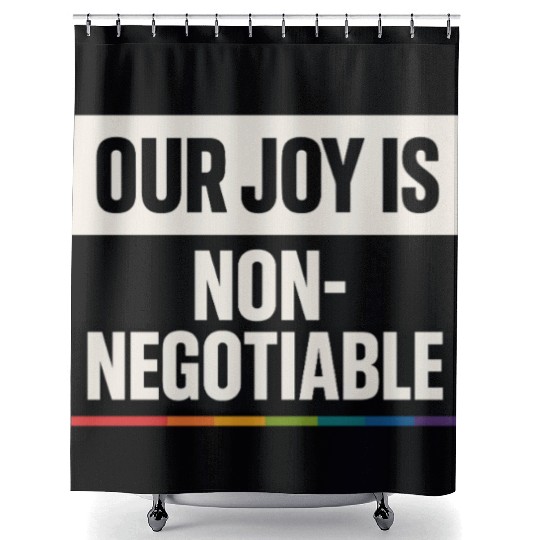 Queer Pride Queer Joy LGBTQ+ Affirmation Trans Shower Curtains