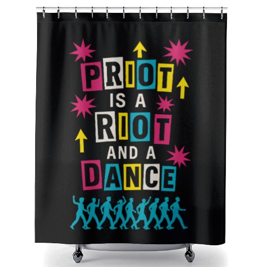 Queer Pride Queer Joy LGBTQ+ Affirmation Trans Shower Curtains
