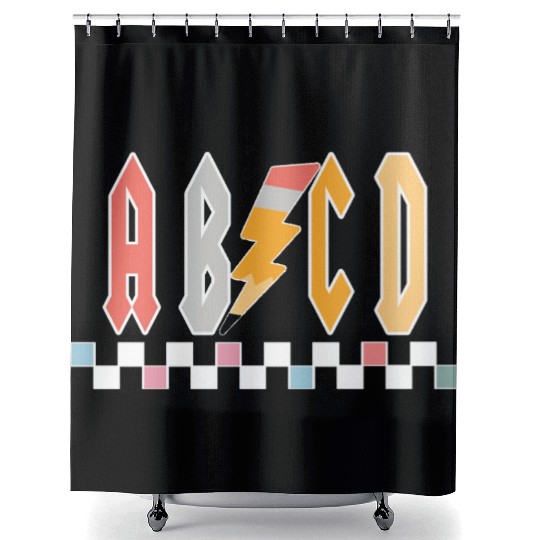 Abcd Teacher Shower Curtains, Teacher Appreciation Gift, Kin
