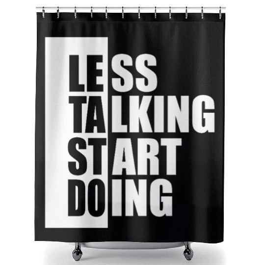 Inspirational Minimalist Typography Design Shower Curtains