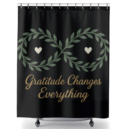 Gratitude Mindfulness Positive Affirmation Daily Shower Curtains
